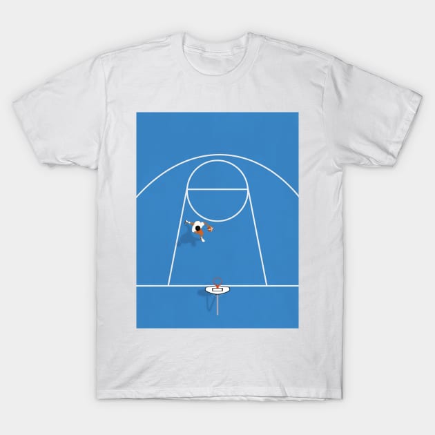 Shoot Hoops | Basketball Artwork T-Shirt by From Above